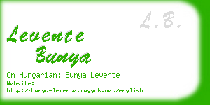 levente bunya business card